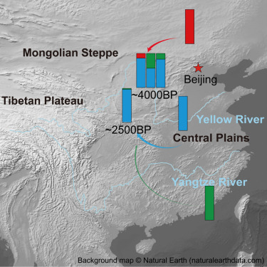 黄河弯曲地区的古基因组揭示了中原、草原和中国南方之间的远距离人口互动